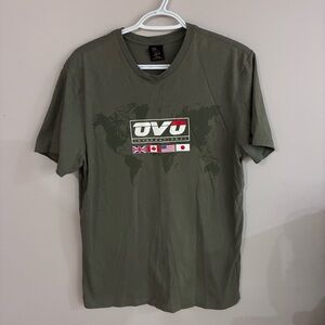 October's Very Own (OVO) International graphic t-shirt in olive green